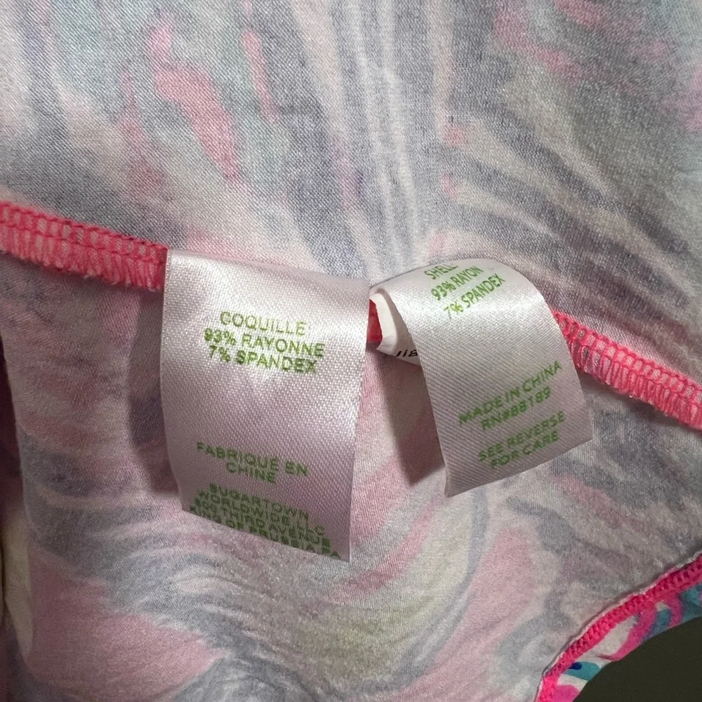 Lilly Pulitzer Somerset Open Shoulder Tiki Pink Cabana Dress - Picture 7 of 8